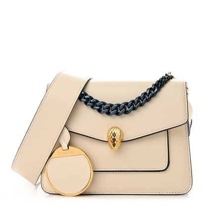 Bulgari Nappa Serpenti Forever Maxi Chain Crossbody Bag Ivory Opal 1 of 10