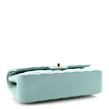 Chanel Caviar Quilted Medium Double Flap Light Blue 4 of 11