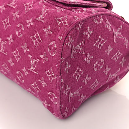 Louis Vuitton Monogram Denim Neo Speedy Fuchsia 9 of 13