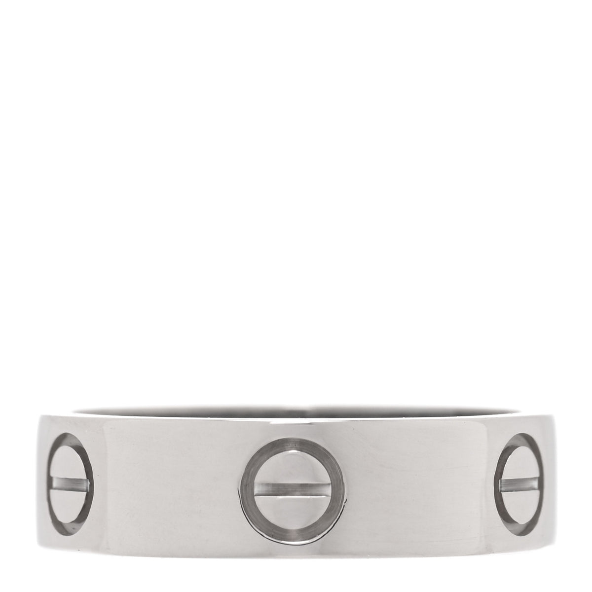 Cartier 18K White Gold 5.5mm LOVE Ring 56 7.75 3 of 5