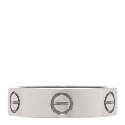 Cartier 18K White Gold 5.5mm LOVE Ring 56 7.75 3 of 5