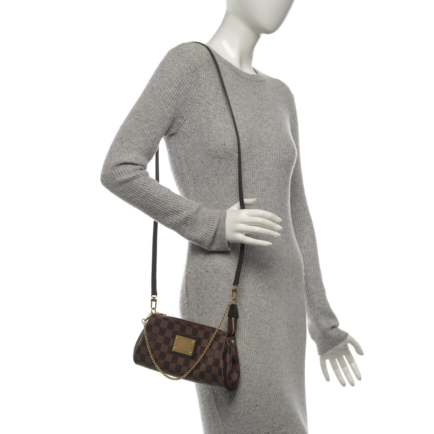 Louis Vuitton Damier Ebene Eva Clutch 2 of 7