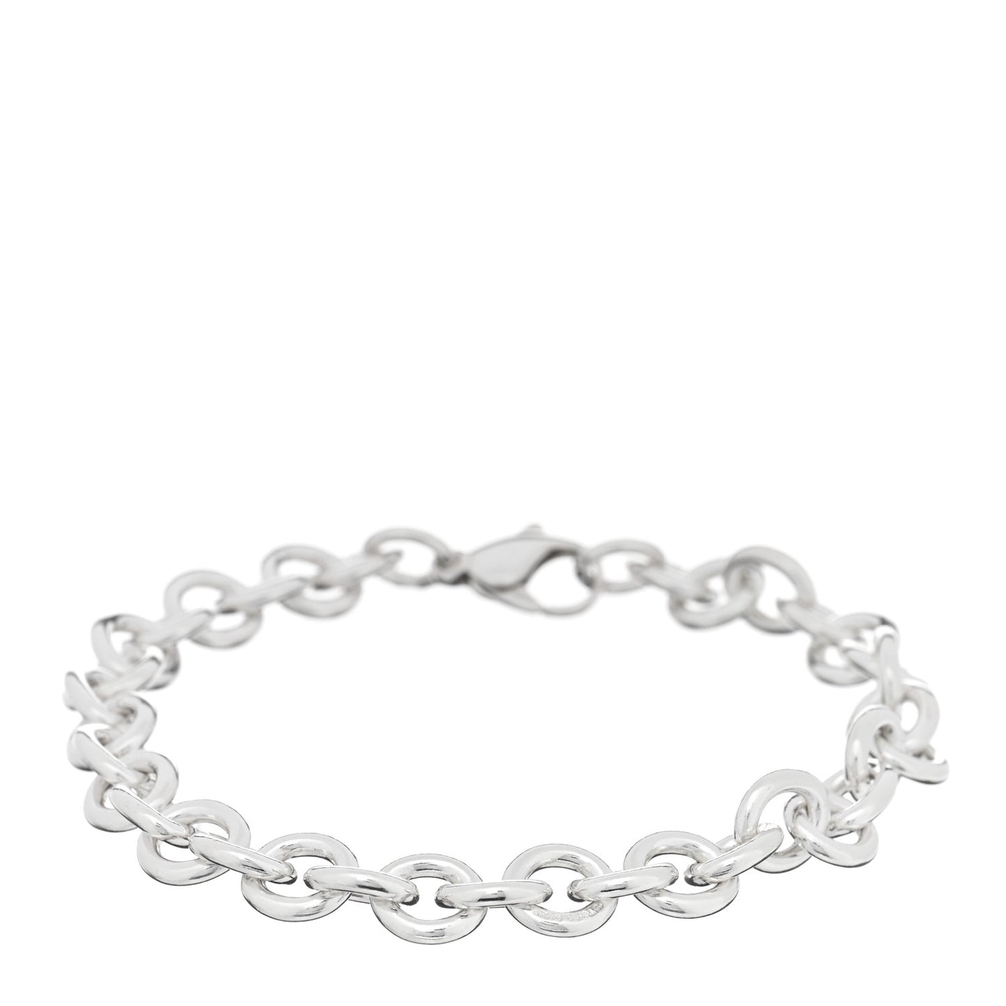 Sterling Silver Round Chain Link Bracelet