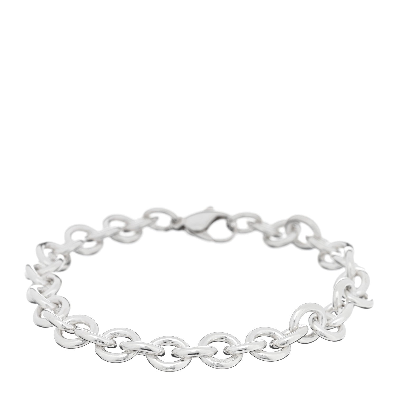 Tiffany Sterling Silver Round Chain Link Bracelet 1 of 3