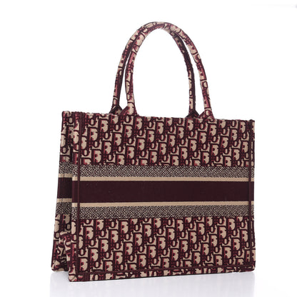 Christian Dior Oblique Medium Book Tote Burgundy Multicolor 3 of 15