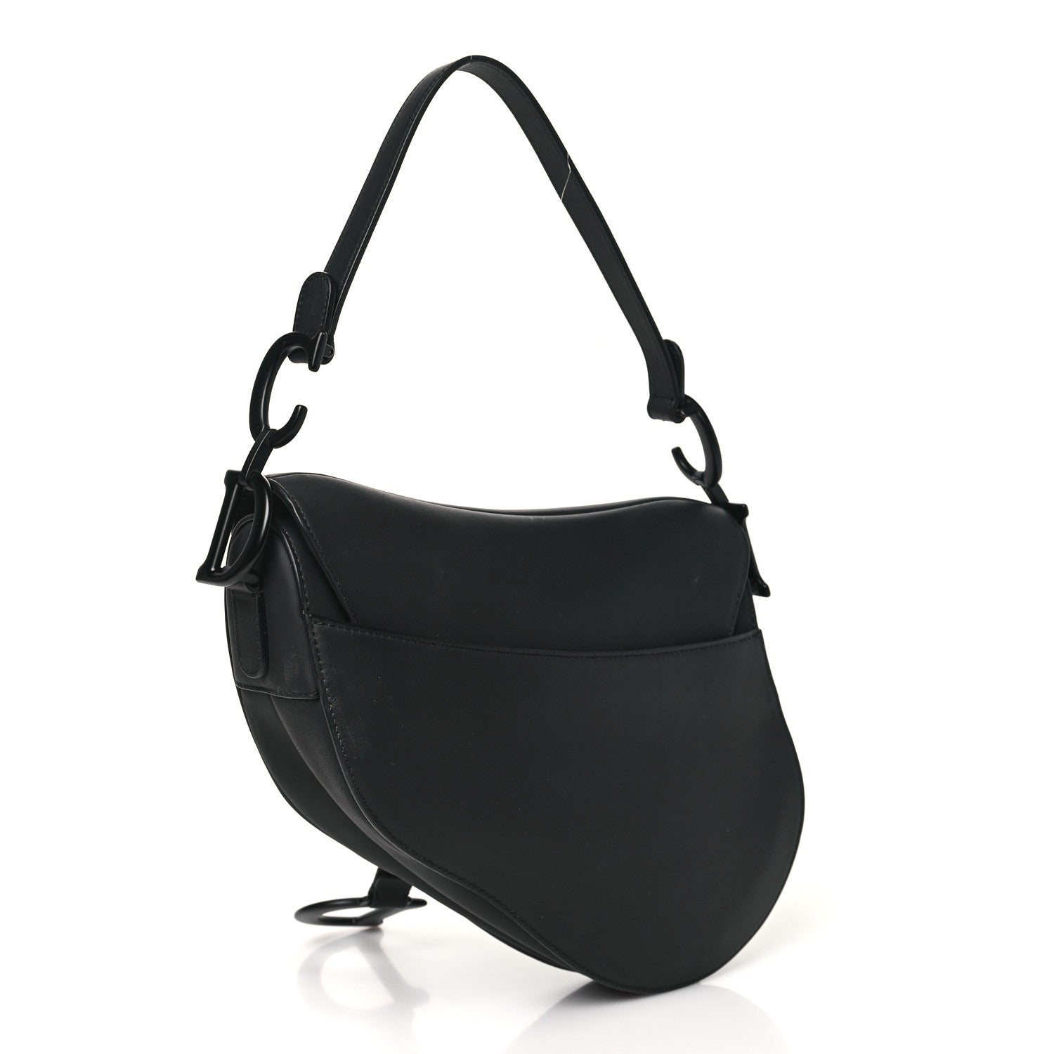 Christian Dior Ultra Matte Calfskin Saddle Bag Black 3 of 10
