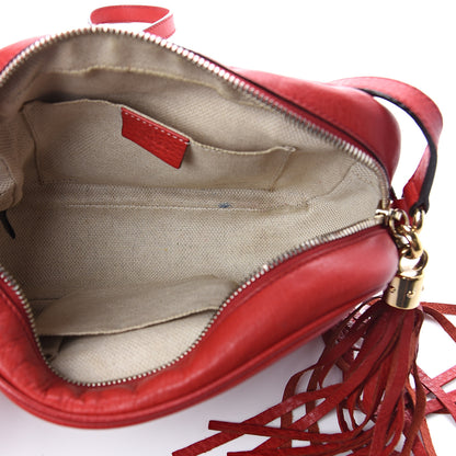 Gucci Pebbled Calfskin Small Soho Disco Bag Tabasco Red 4 of 8