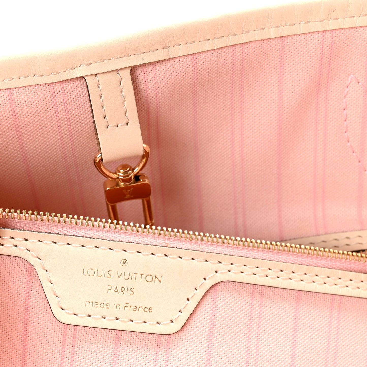 Damier Azur Braided Neverfull MM Pink