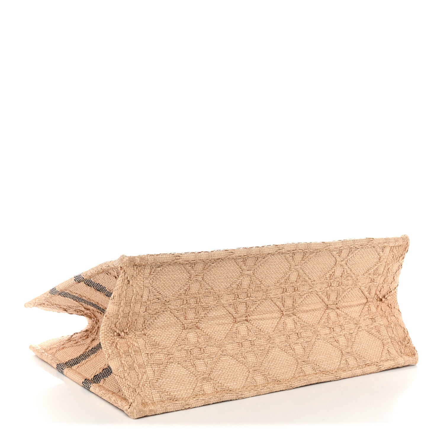 Christian Dior Raffia Cannage Medium Book Tote Natural 4 of 11