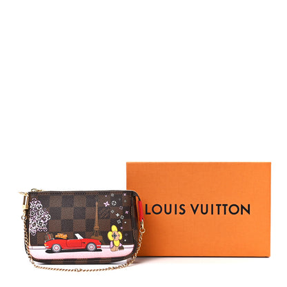 Louis Vuitton Damier Ebene 2019 Christmas Animation Mini Pochette Accessories Red 13 of 13