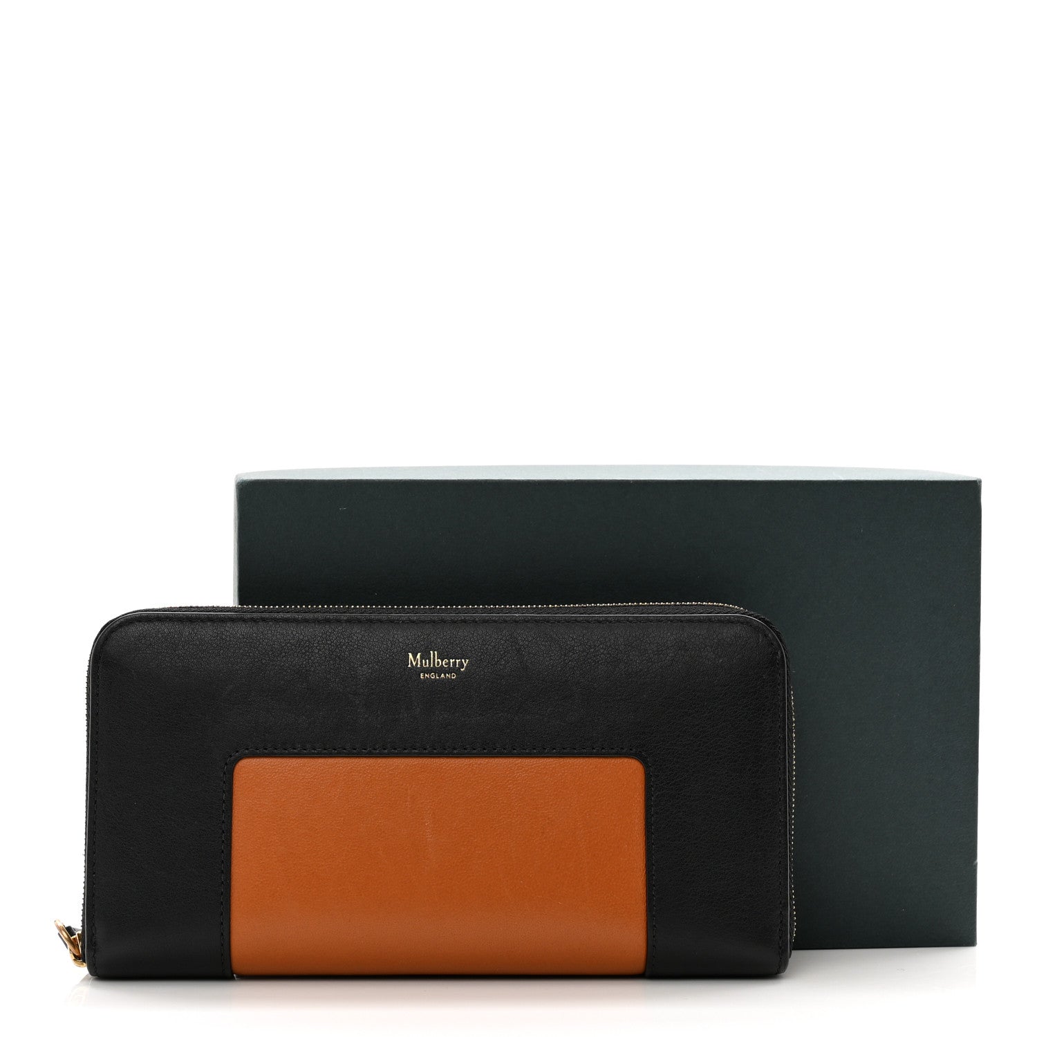 Mulberry Silky Calfskin Colorblock 12 Card Zip Around Wallet Nutmeg 3 of 8
