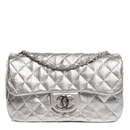 Chanel Calfskin Quilted On The Rocks Flap Silver 1 of 8