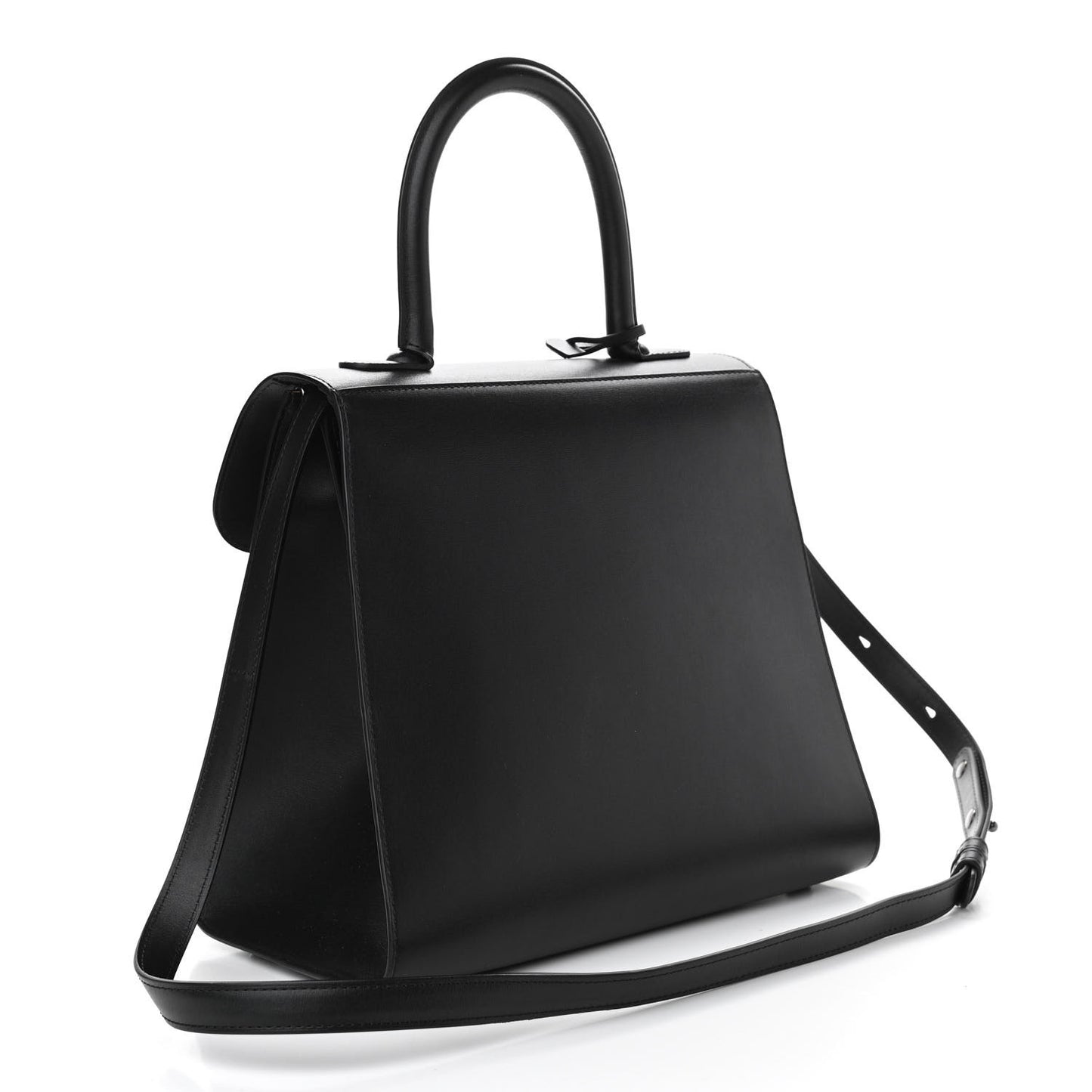 Calfskin MM L'Humour Brillant Satchel Black