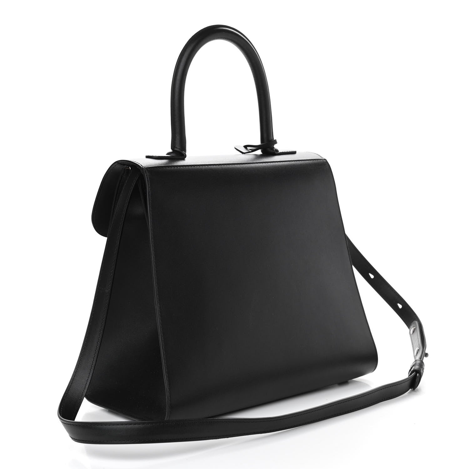 Delvaux Calfskin MM L'Humour Brillant Satchel Black 3 of 10