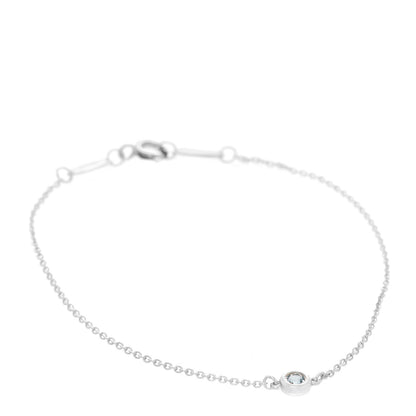 Tiffany Sterling Silver Aquamarine Elsa Peretti Color By The Yard Bracelet 1 of 6