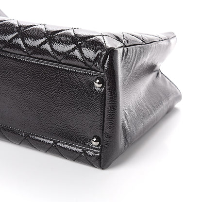 Chanel Patent Caviar Diamond Quilted Small Shine Reissue Tote Black 9 of 9