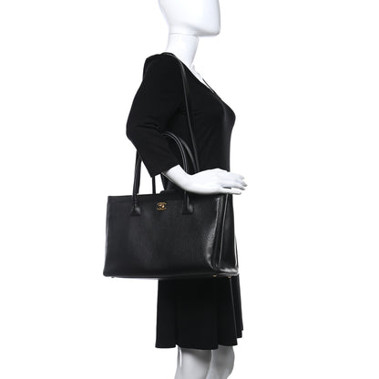 Chanel Calfskin Cerf Executive Shopper Tote Black 2 of 9