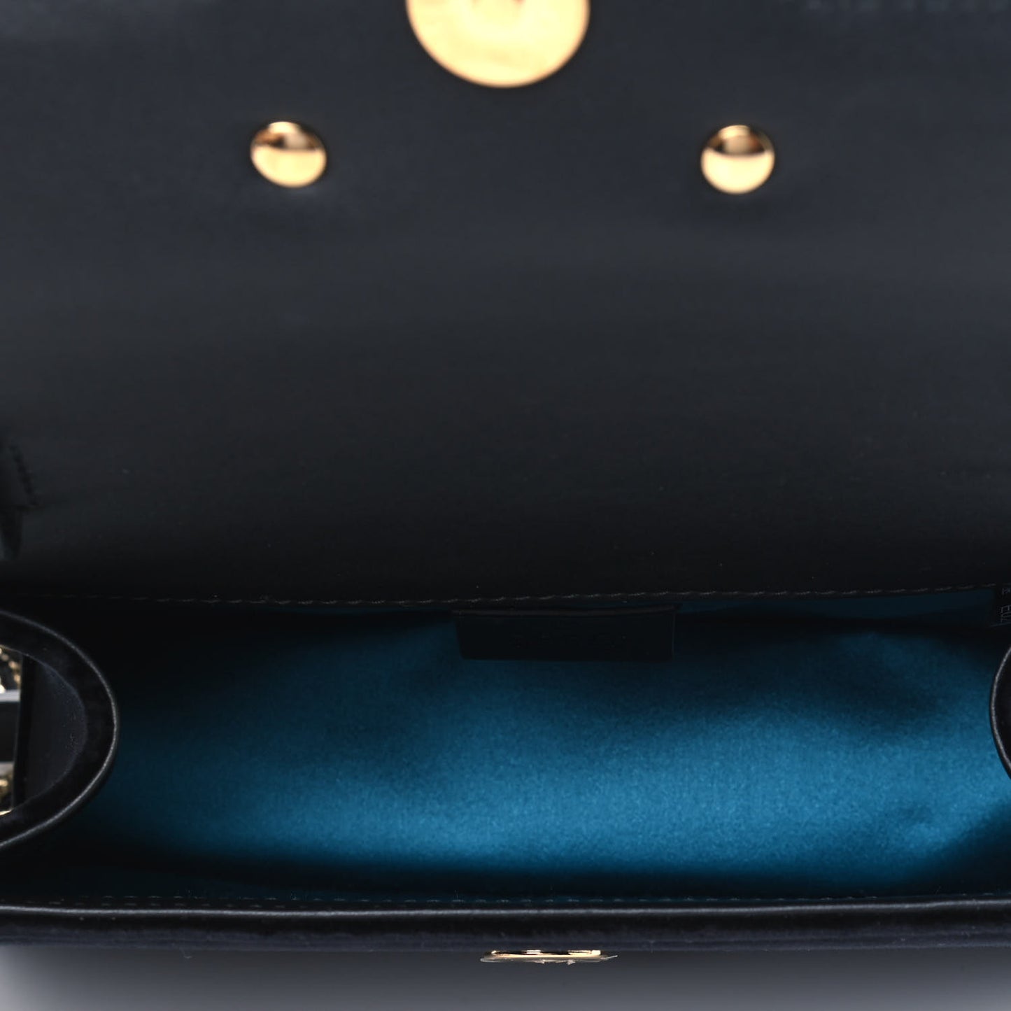 Velvet Crystal Square G Shoulder Bag Black