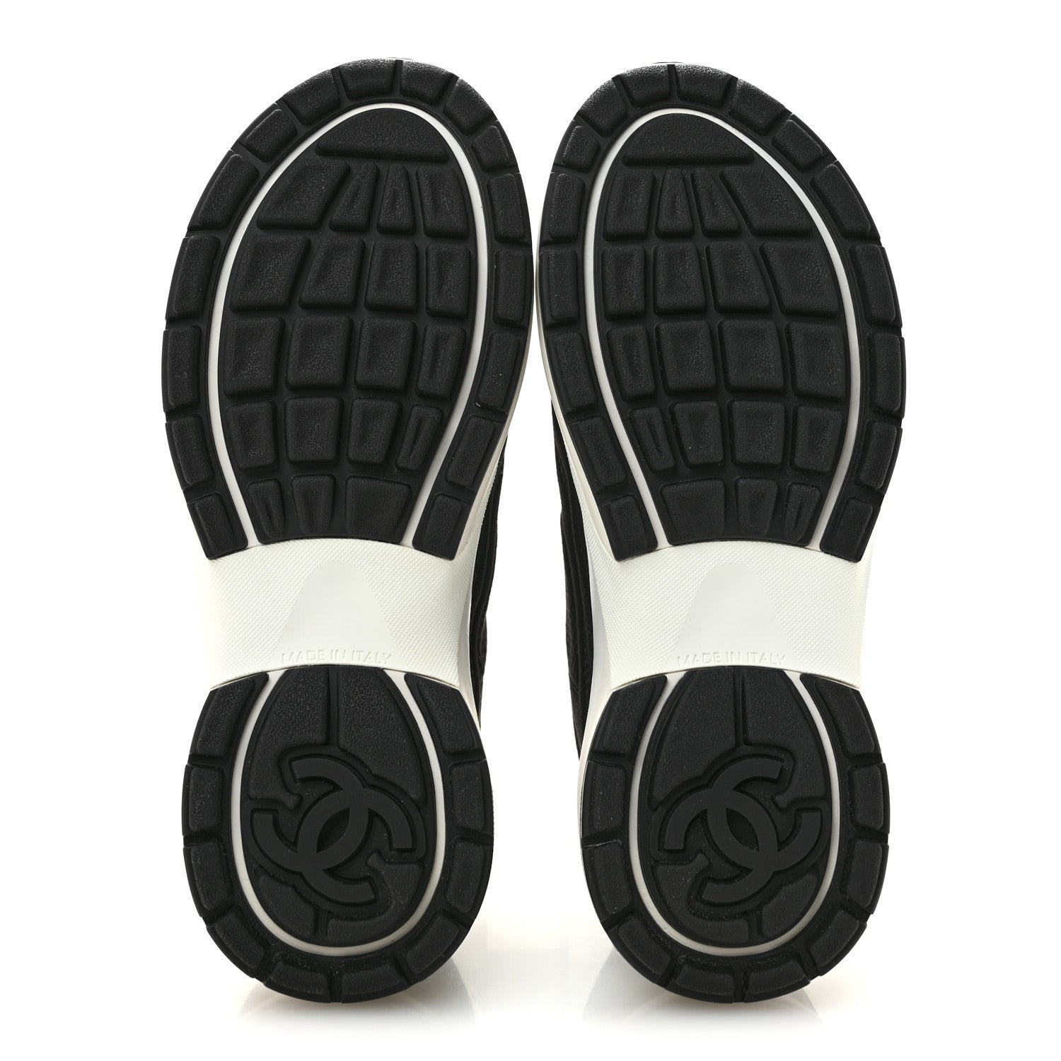 Chanel Fabric CC Womens Sneakers 37 Black 6 of 10