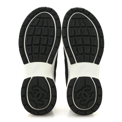 Chanel Fabric CC Womens Sneakers 37 Black 6 of 10