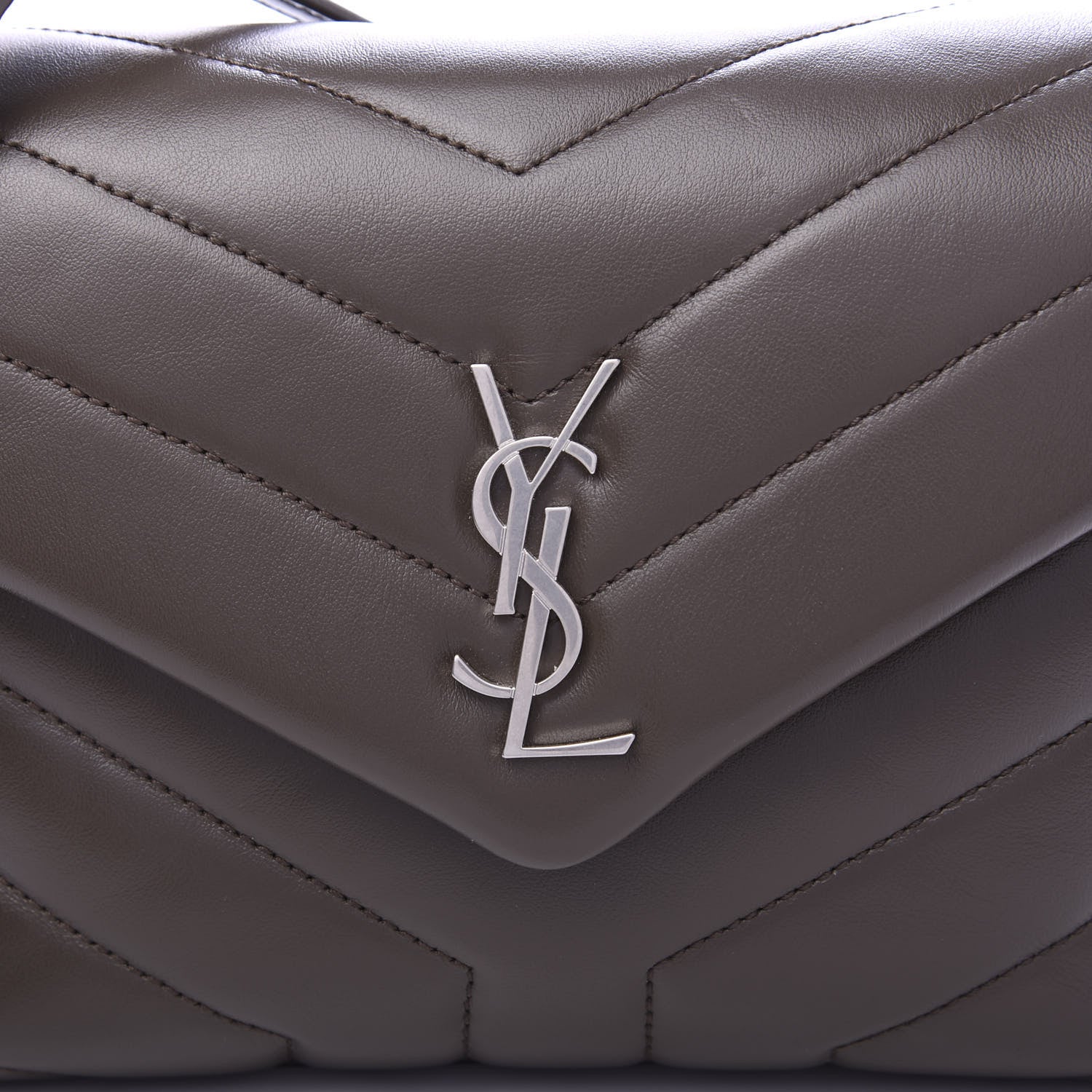 Saint Laurent Calfskin Y Quilted Monogram Toy Loulou Crossbody Bag Faggio 9 of 9