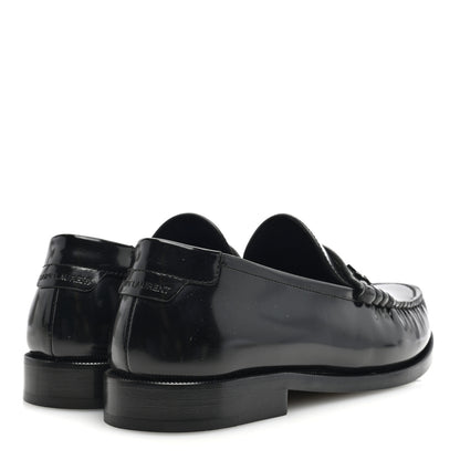 Saint Laurent Patent Calfskin Penny Loafers 39 Black 4 of 8