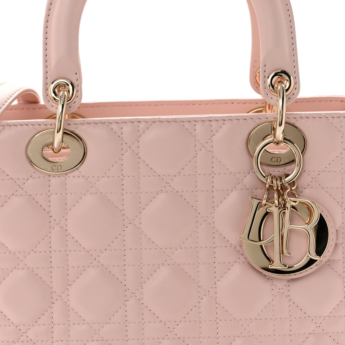 Lambskin Cannage Medium Lady Dior Light Pink