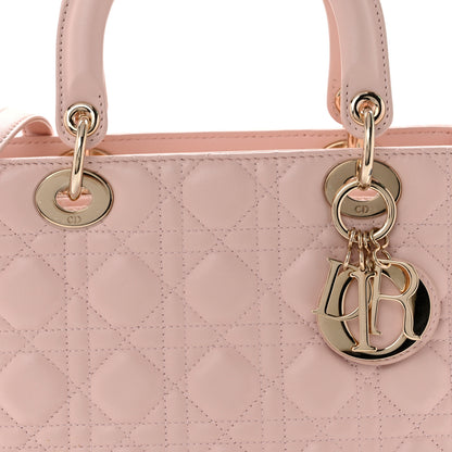 Christian Dior Lambskin Cannage Medium Lady Dior Light Pink 8 of 15