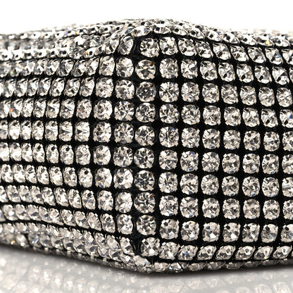 Alexander Wang Mesh Crystal Rhinestone Mini Heiress Pouch Black Silver 10 of 12