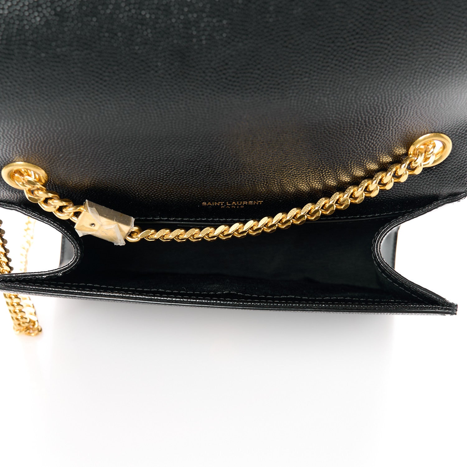 Saint Laurent Grain De Poudre Small Monogram Kate Satchel Black 5 of 12