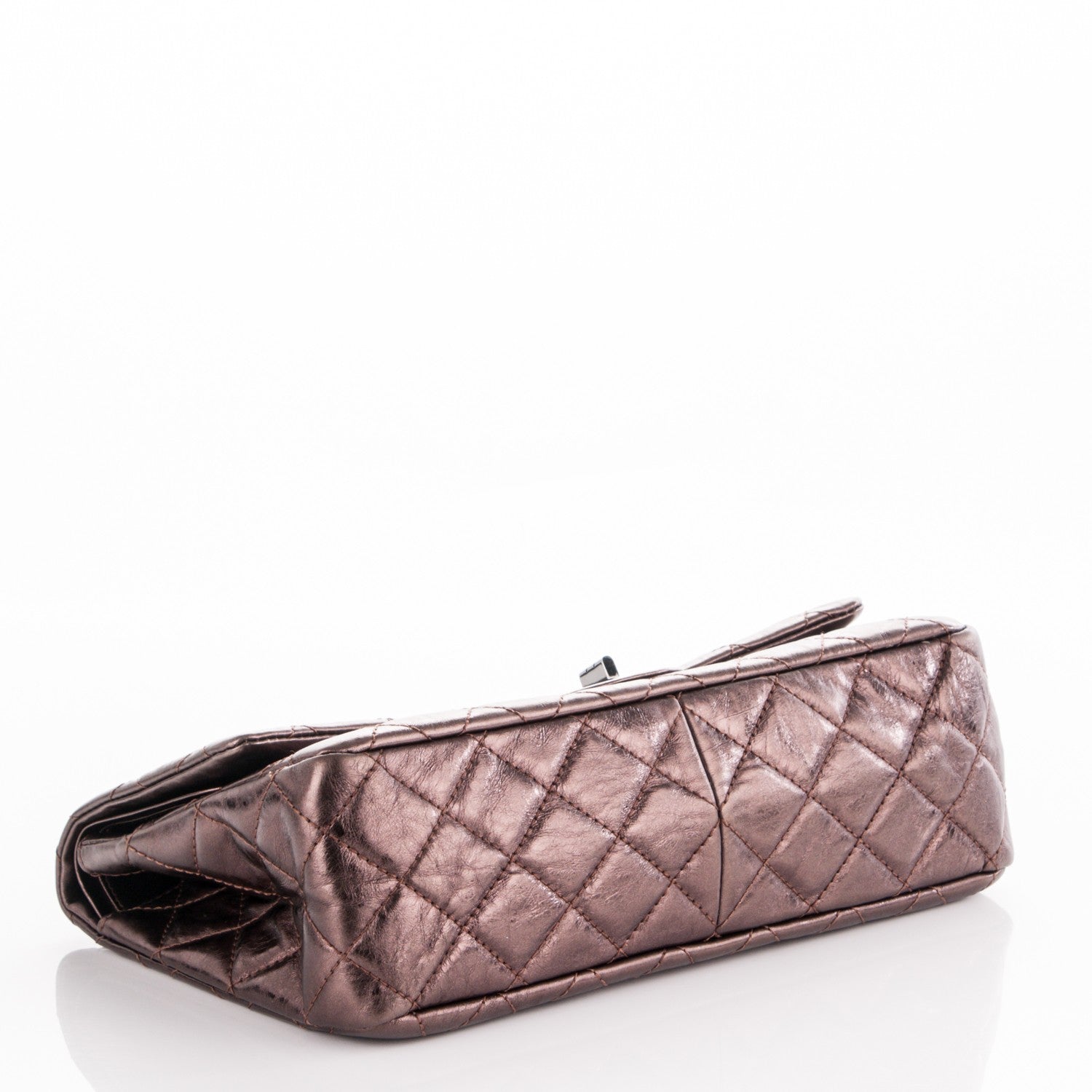 Chanel Metallic Aged Calfskin Quilted 2.55 Reissue 227 Flap Bronze 4 of 7