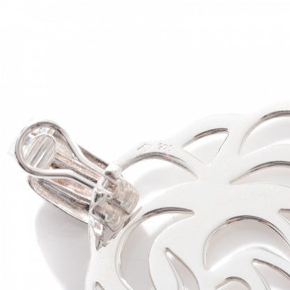 Chanel Sterling Silver Camellia Clip On Earrings 3 of 5