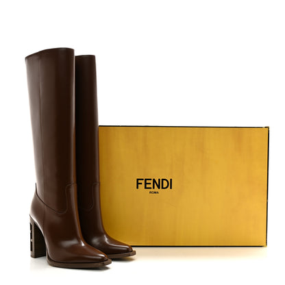 Fendi Vitello Abrasivato 110mm Cut Baguette Knee Boots 36 Cuoio 10 of 10