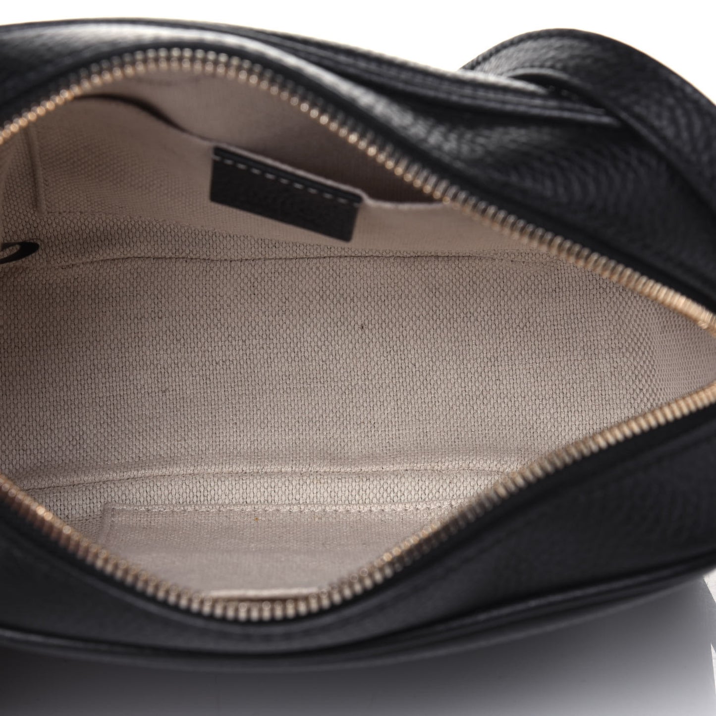 Pebbled Calfskin Small Soho Disco Bag Black