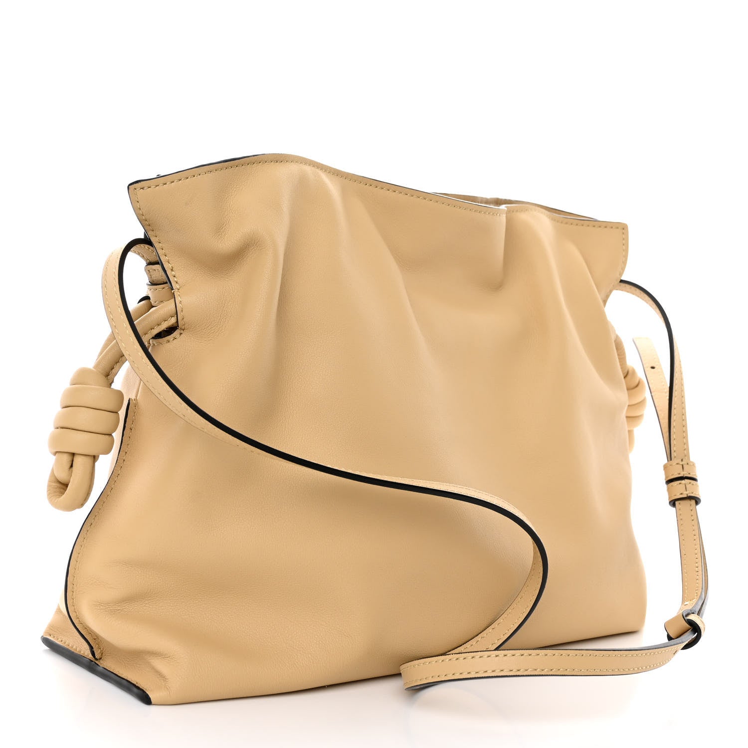 Loewe Nappa Flamenco Knot Clutch Dark Butter 3 of 9