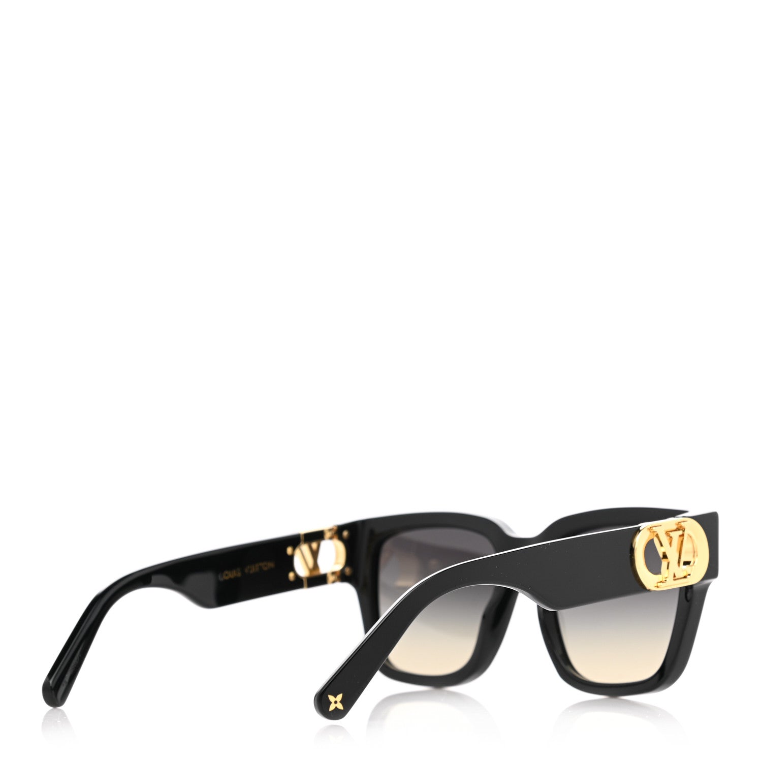 Louis Vuitton Acetate LV Link PM Square Sunglasses Z1566W Black 4 of 9