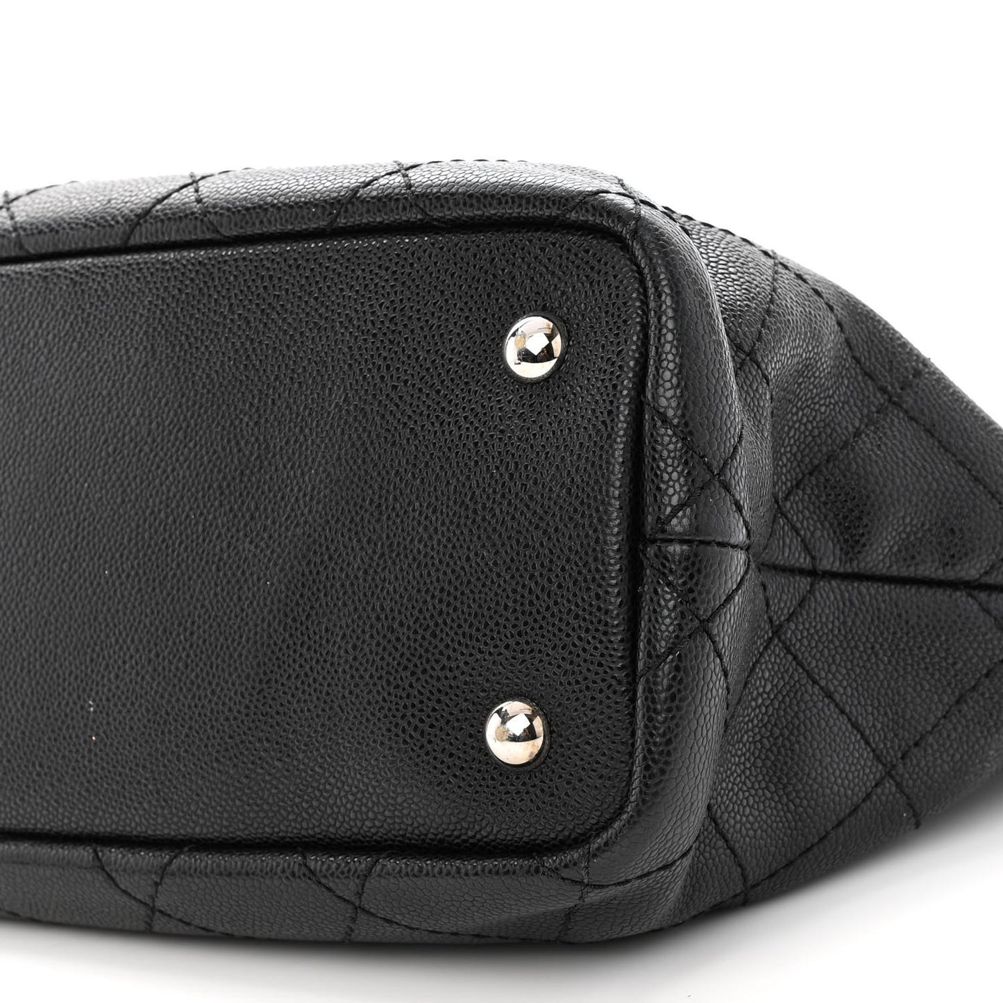 Grained Calfskin Shopping Fever Tote Black