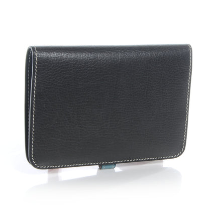 Hermes Veau Rodeo Dogon Bi-Color Wallet Graphite Blue Jean 3 of 8