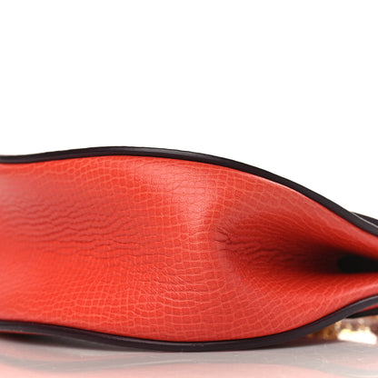 Chloe Grained Calfskin Lambskin Mini Drew Shoulder Bag Coral Pop 9 of 10