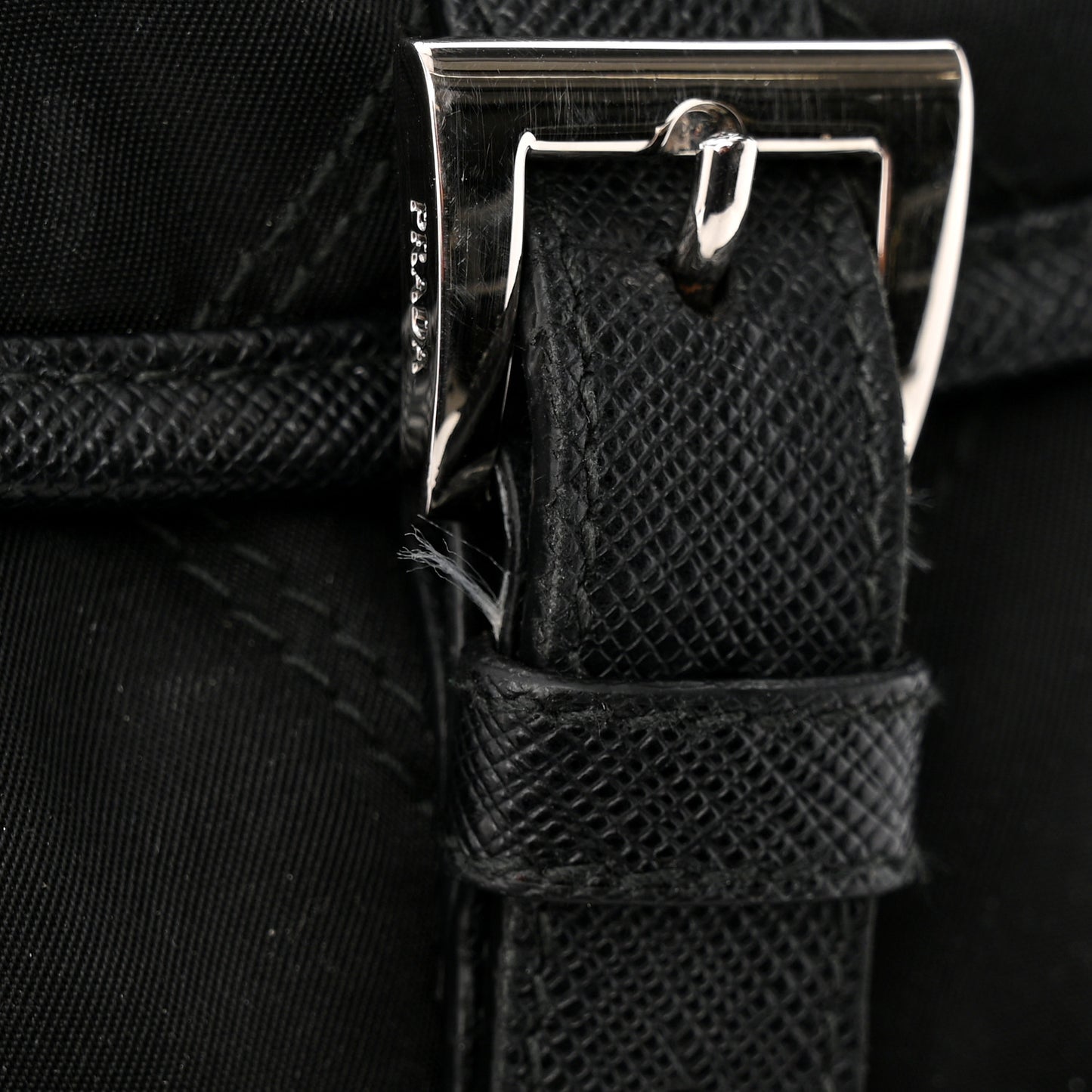 Tessuto Nylon Saffiano Vela Quilted Backpack Black
