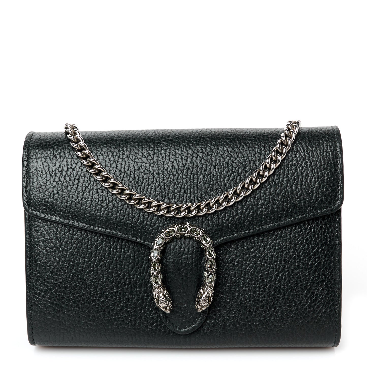 Calfskin Mini Dionysus Chain Wallet Black