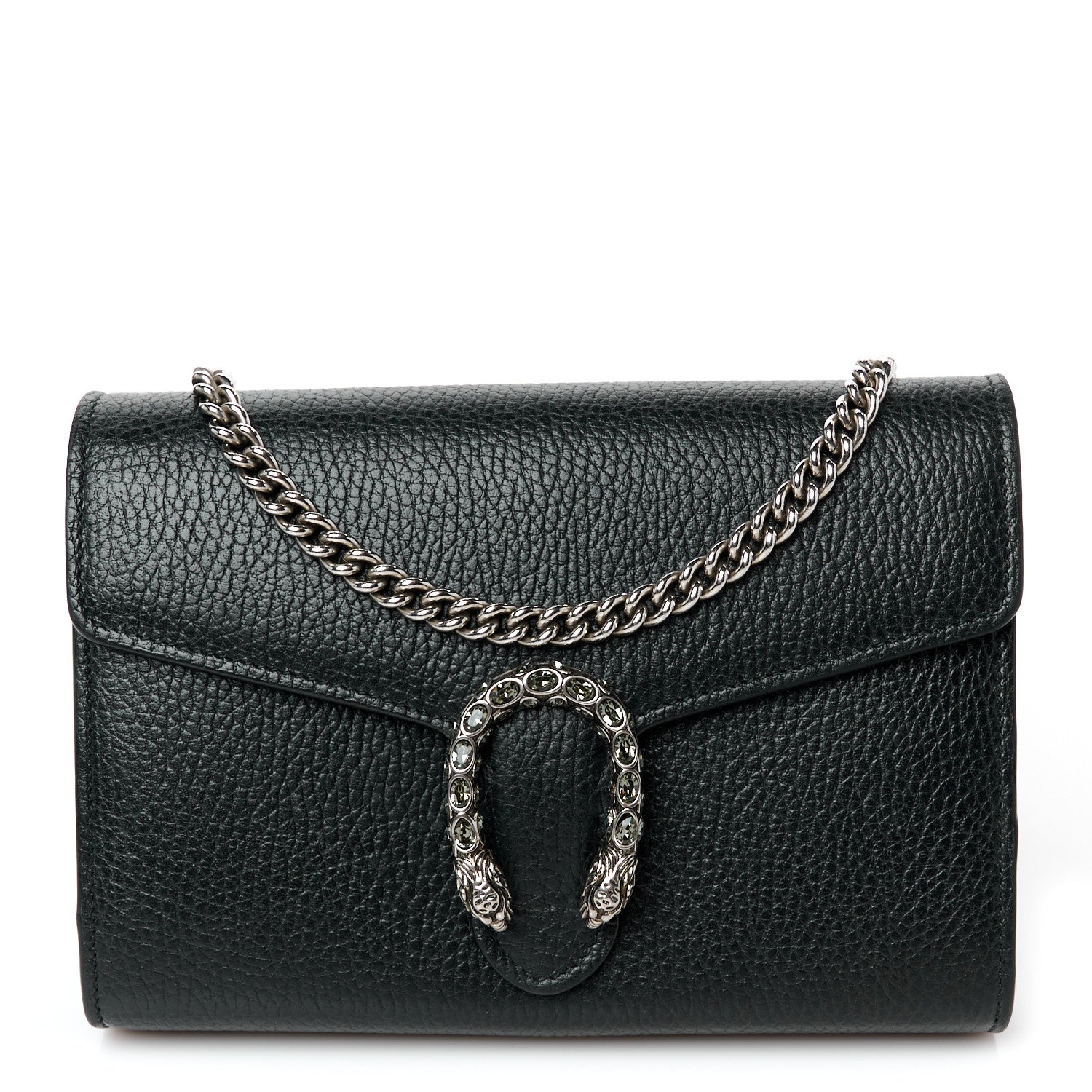 Gucci Calfskin Mini Dionysus Chain Wallet Black 1 of 11