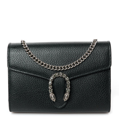 Gucci Calfskin Mini Dionysus Chain Wallet Black 1 of 11