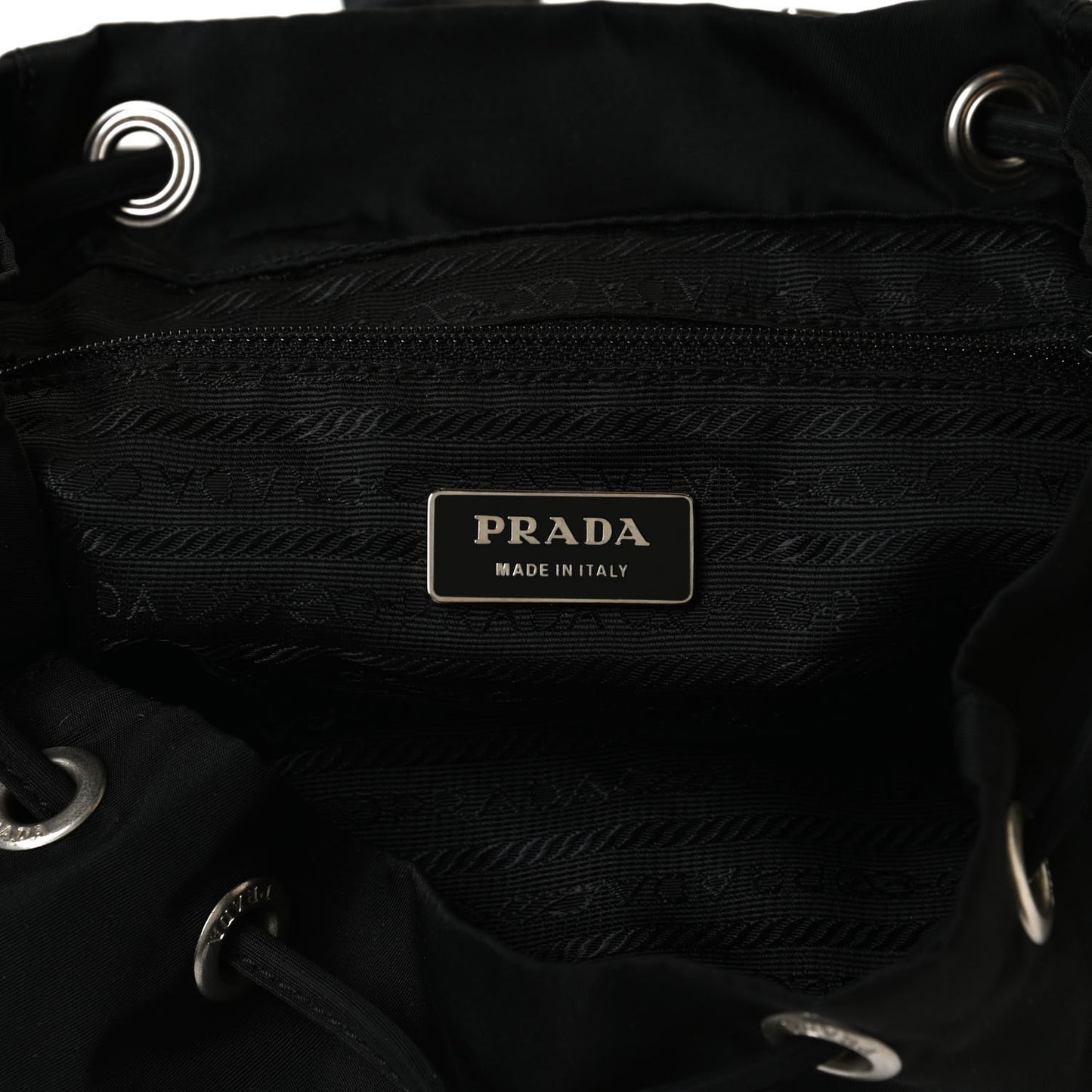 Tessuto Nylon Vitello Backpack Black