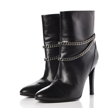 Saint Laurent Calfskin Debbie 100 Ankle Boots 38 Black 3 of 14