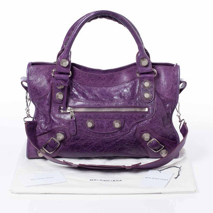 Balenciaga Agneau Giant 21 Silver Hardware City Raisin Purple 10 of 10