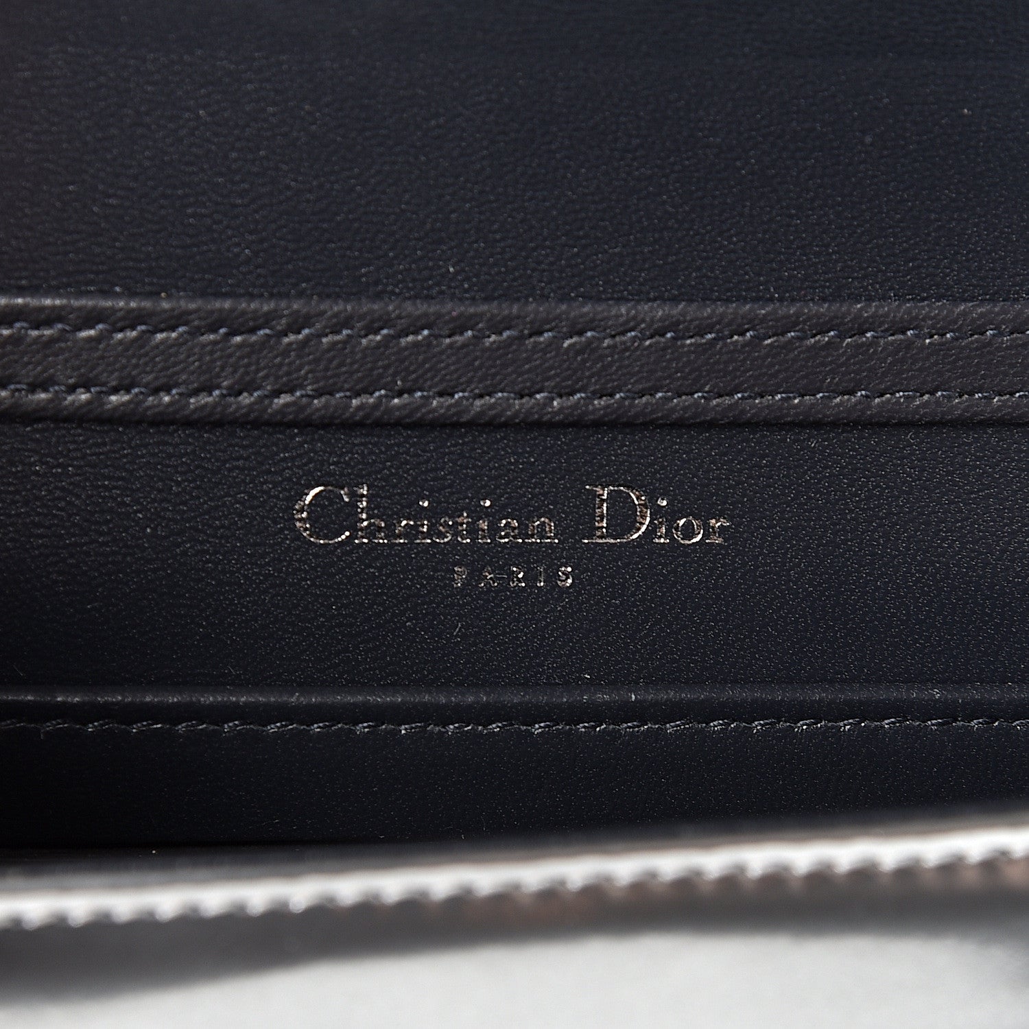 Christian Dior Metallic Patent Micro-Cannage Baby Diorama Flap Bag Silver 5 of 9