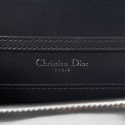 Christian Dior Metallic Patent Micro-Cannage Baby Diorama Flap Bag Silver 5 of 9