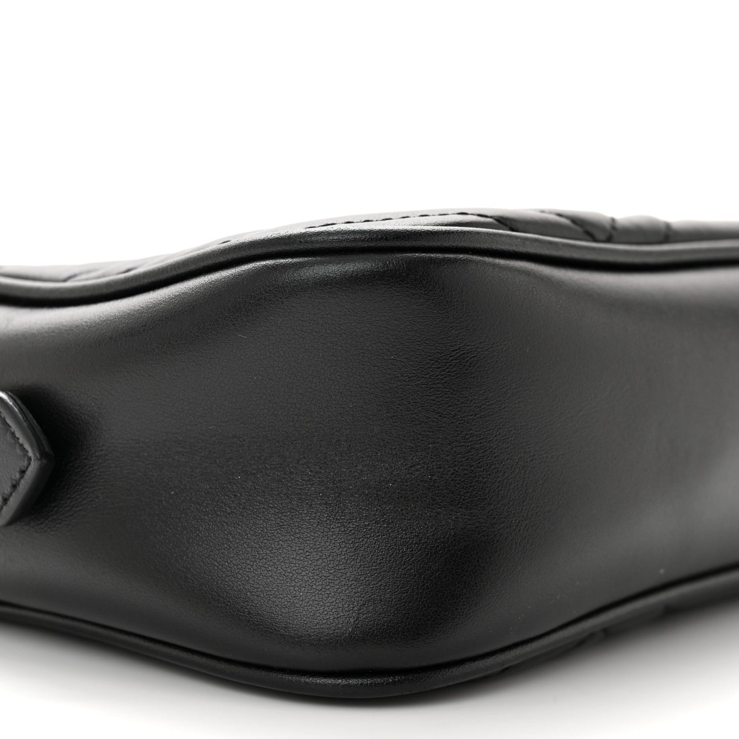 Calfskin Matelasse Small GG Marmont Chain Shoulder Bag Black