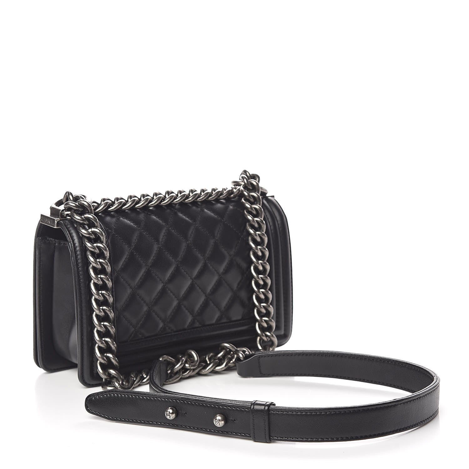 Chanel Lambskin Quilted Small Boy Flap Black 3 of 14